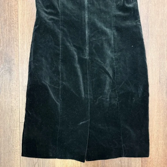 Vintage 80s Maggie Breen black velvet embellished sleeves dress 14P mini - Picture 13 of 13